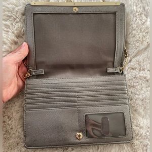 Womens Vintage Envelope Clutch Silver and Gold Evening Handbag